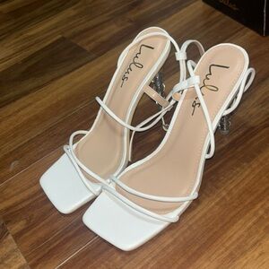 Lulus White strap heels